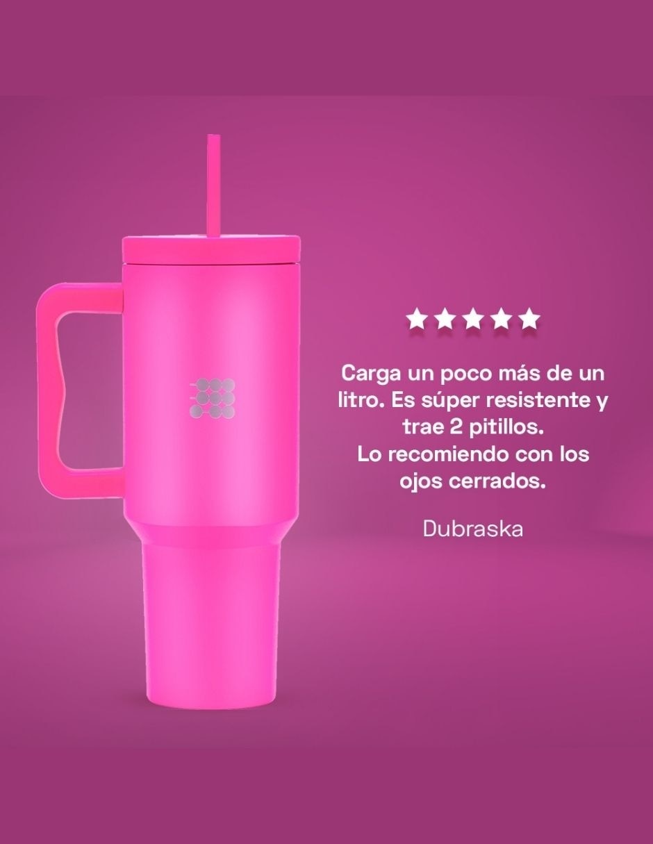 Vaso térmico Cubit de acero inoxidable con tapa rosca