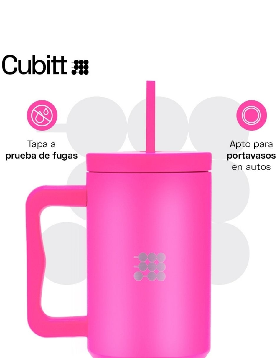Vaso térmico Cubit de acero inoxidable con tapa rosca