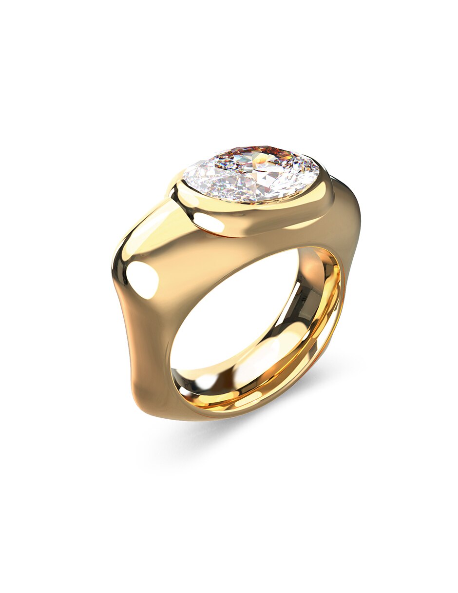 Anillo redondo Divine circonita brillante