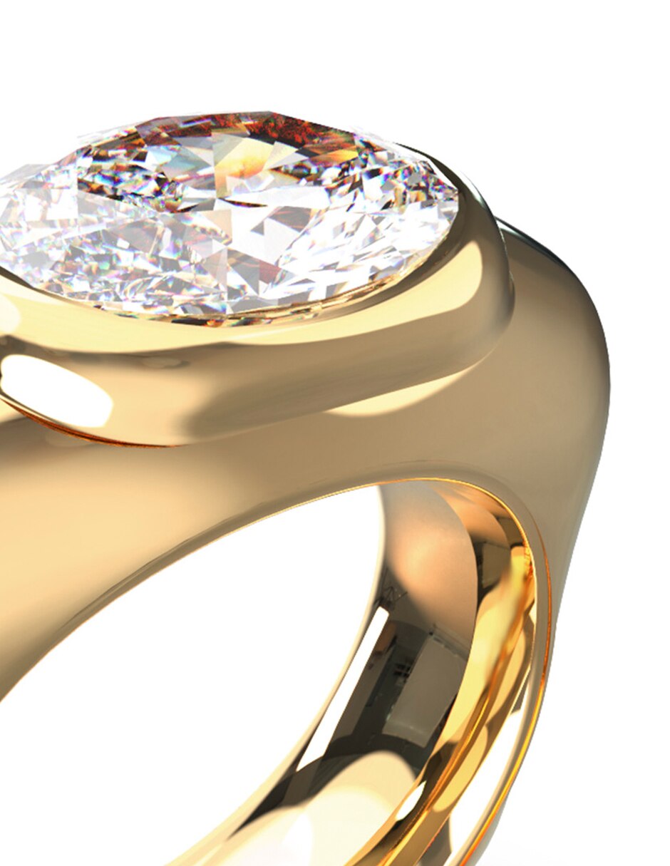 Anillo redondo Divine circonita brillante 2