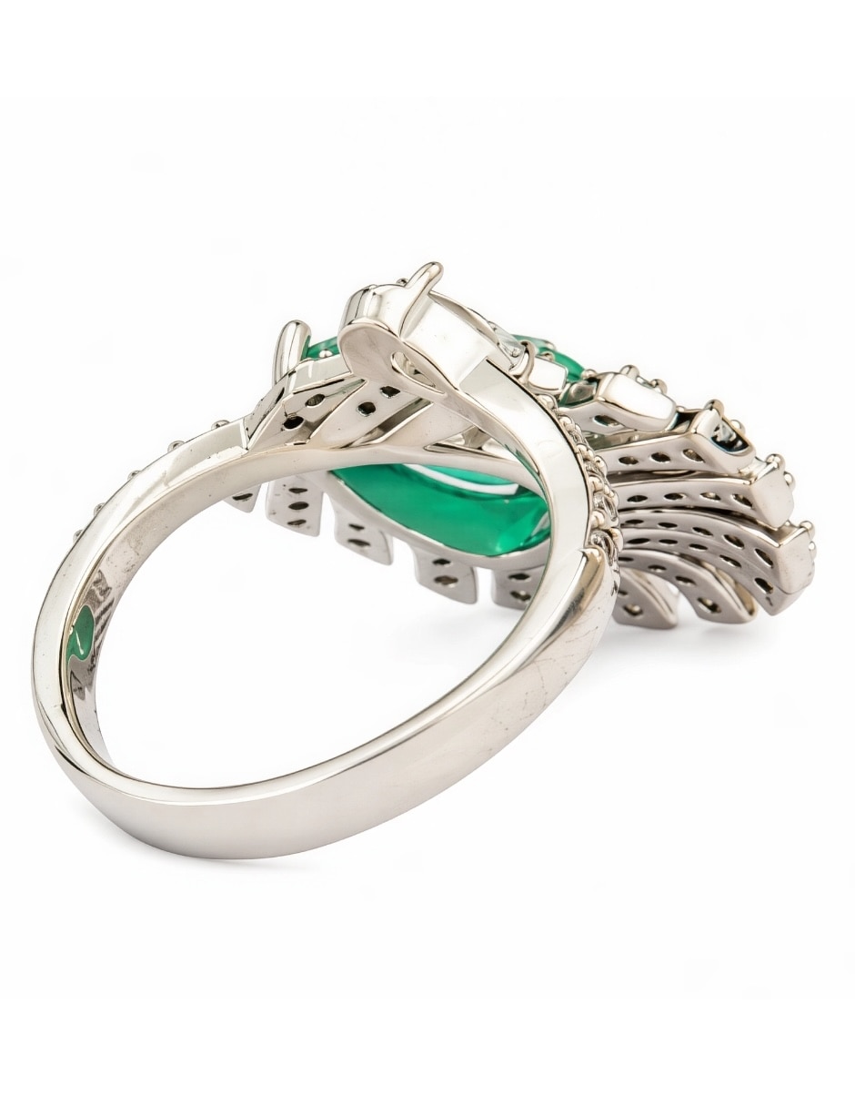 Anillo plumaria zirconia 4