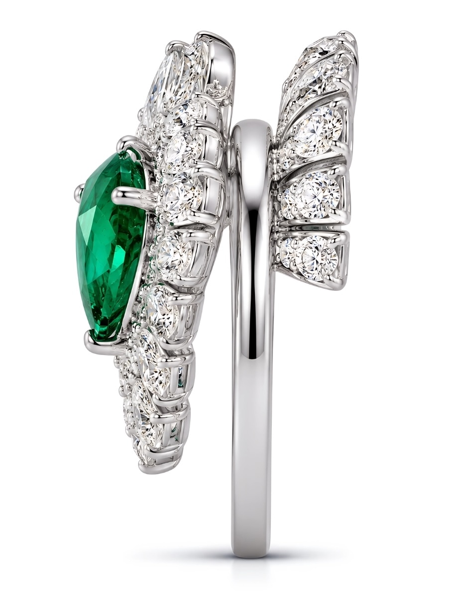 Anillo plumaria zirconia 7