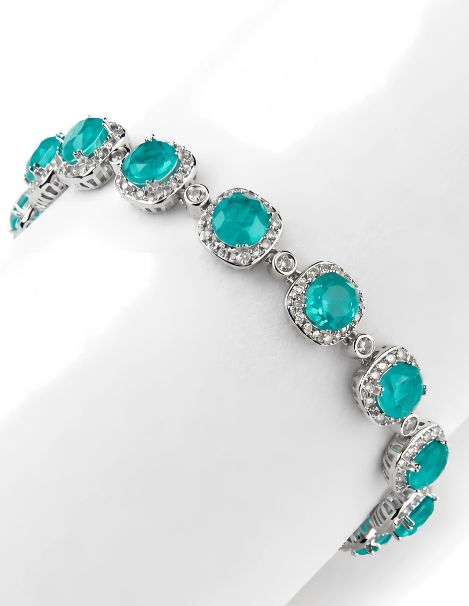 Pulsera yoiko con aguamarina aquarelle