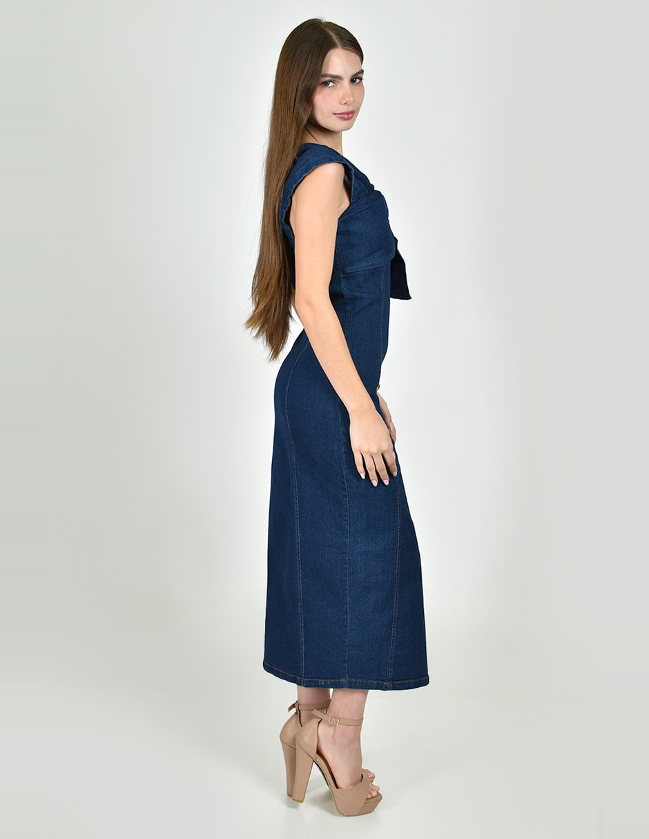 Vestido midi casual roman fashion para mujer