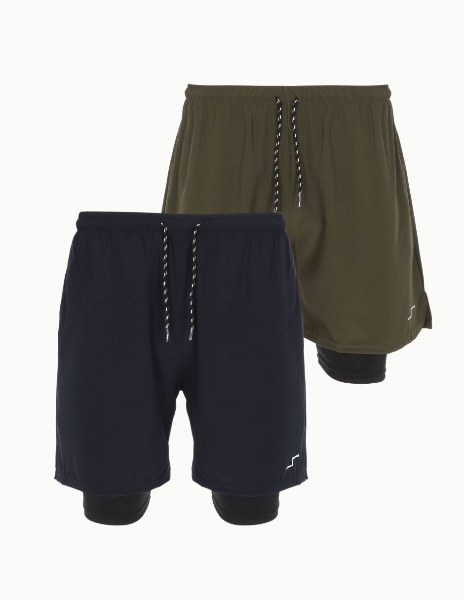Set short con bolsillos para entrenamiento hombre Set short con bolsillos para entrenamiento hombre