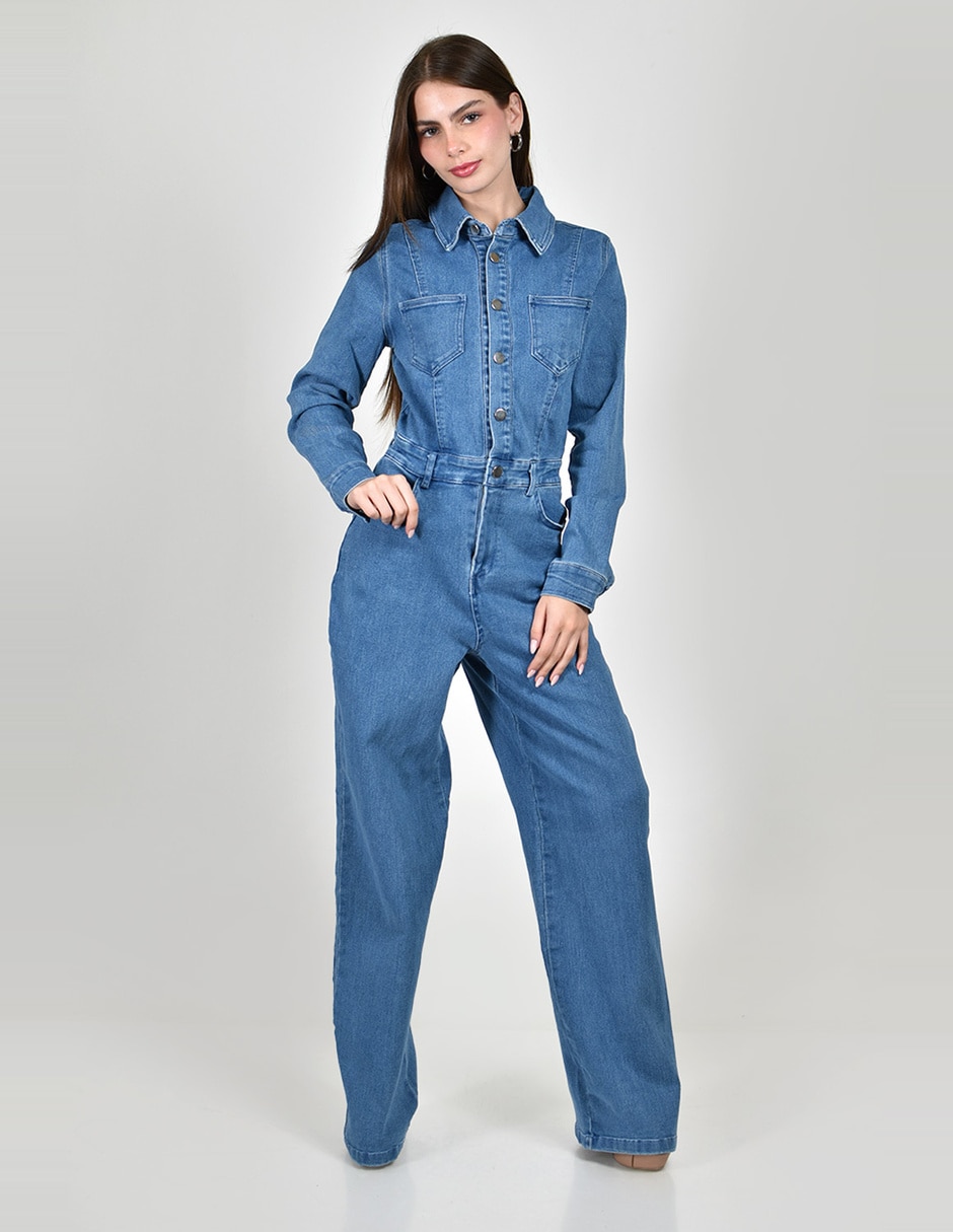 Jumpsuit roman fashion de mezclilla casual para mujer