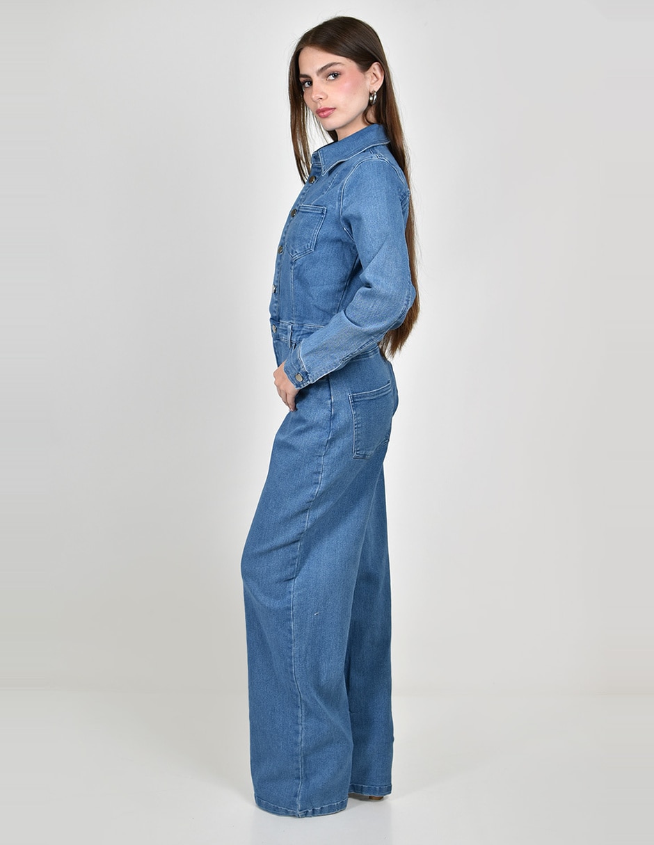 Jumpsuit roman fashion de mezclilla casual para mujer