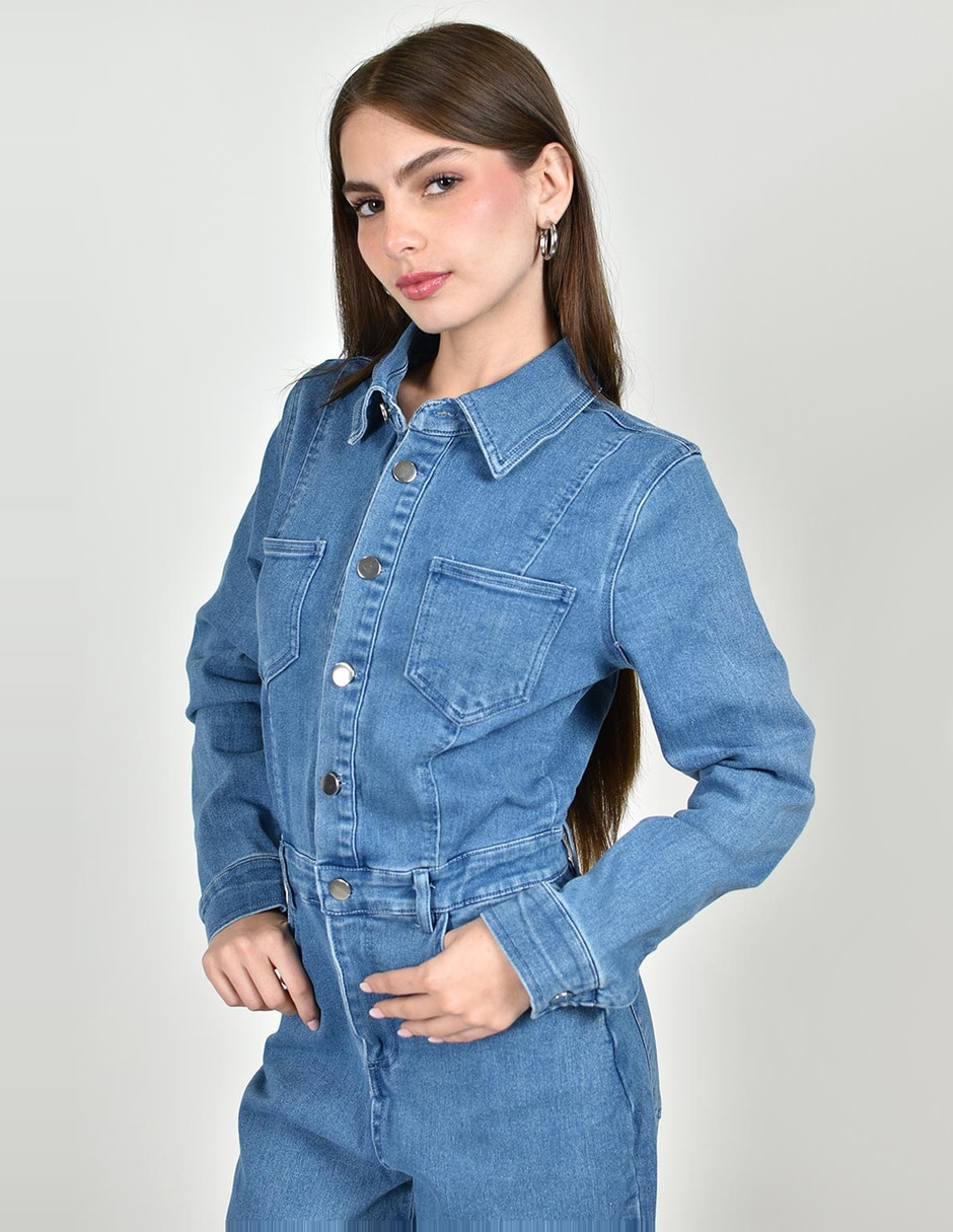 Jumpsuit roman fashion de mezclilla casual para mujer