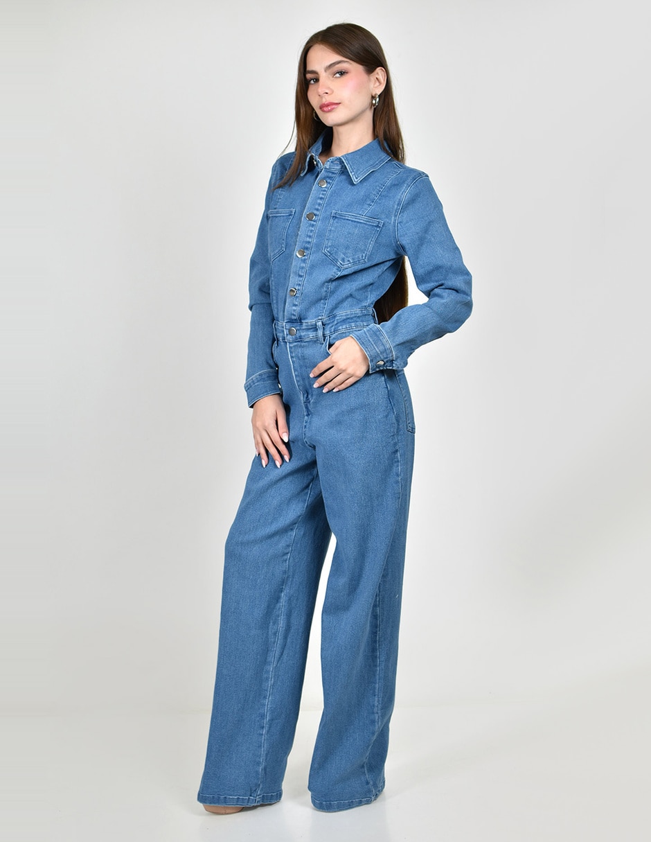 Jumpsuit roman fashion de mezclilla casual para mujer