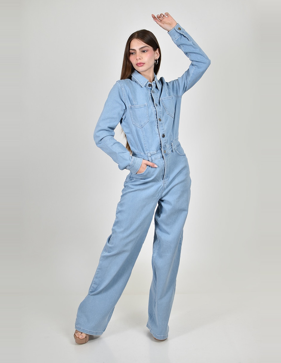 Jumpsuit roman fashion de mezclilla casual para mujer