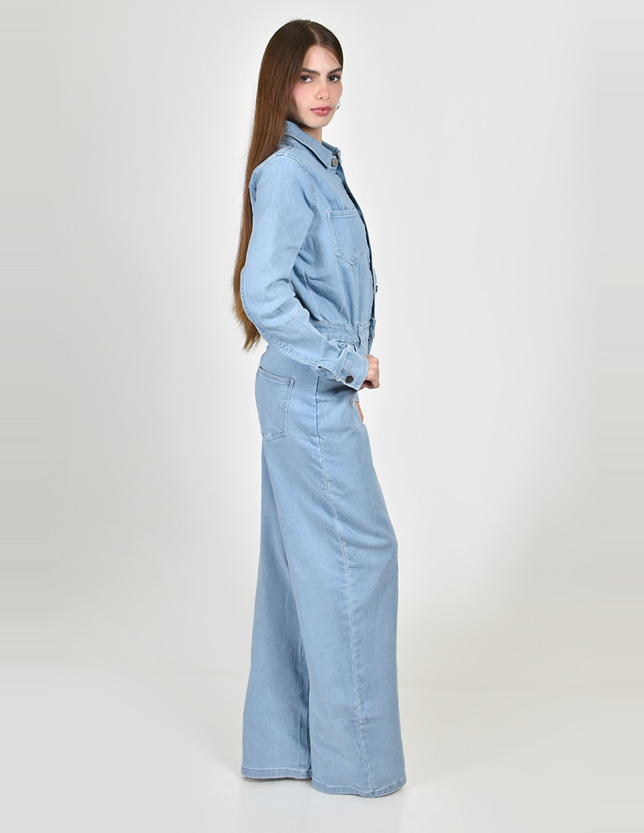 Jumpsuit roman fashion de mezclilla casual para mujer