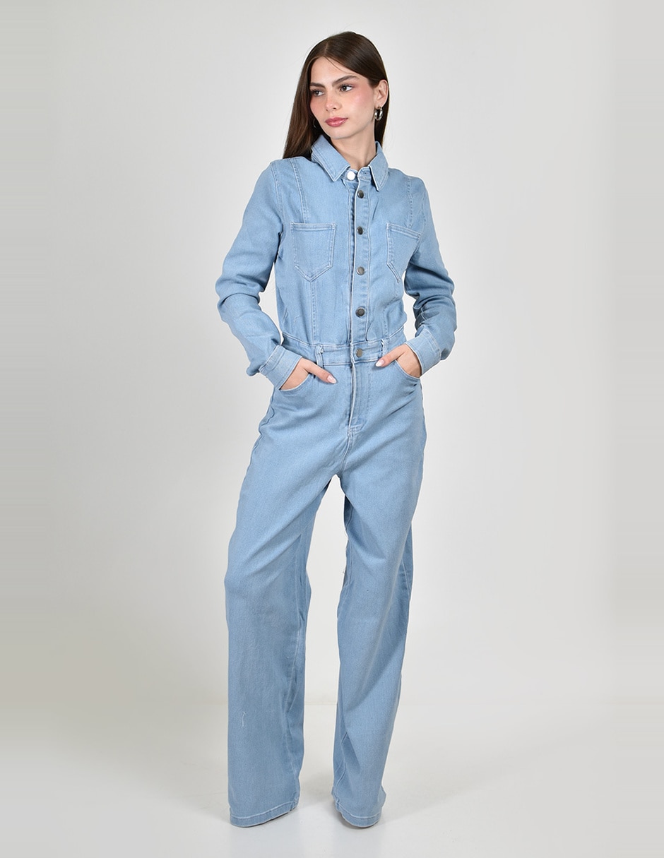 Jumpsuit roman fashion de mezclilla casual para mujer