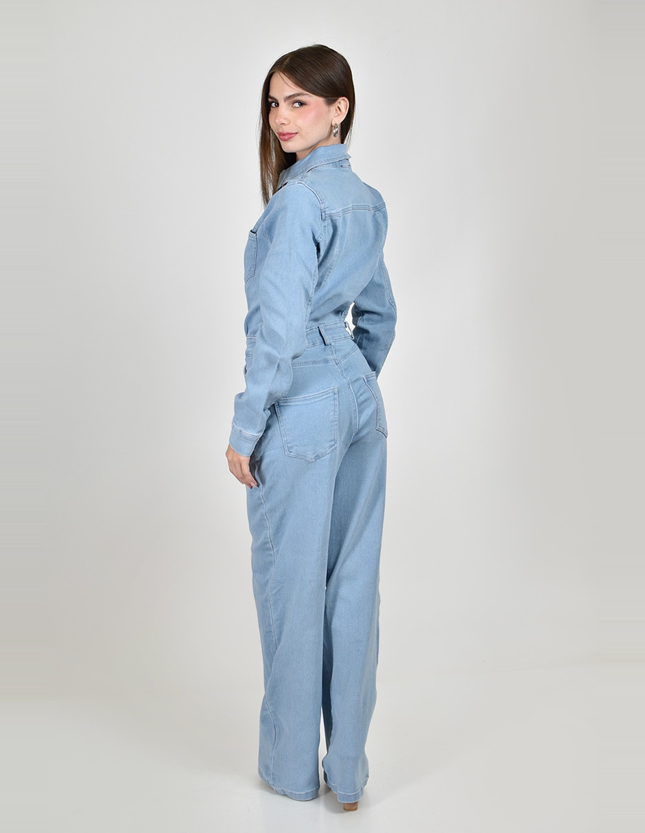 Jumpsuit roman fashion de mezclilla casual para mujer