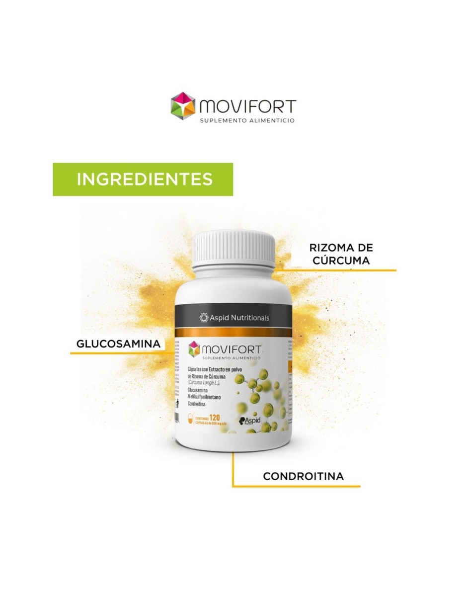 Movifort Duo con Glucosamina Condroitina y MSM de 240 cápsulas 4