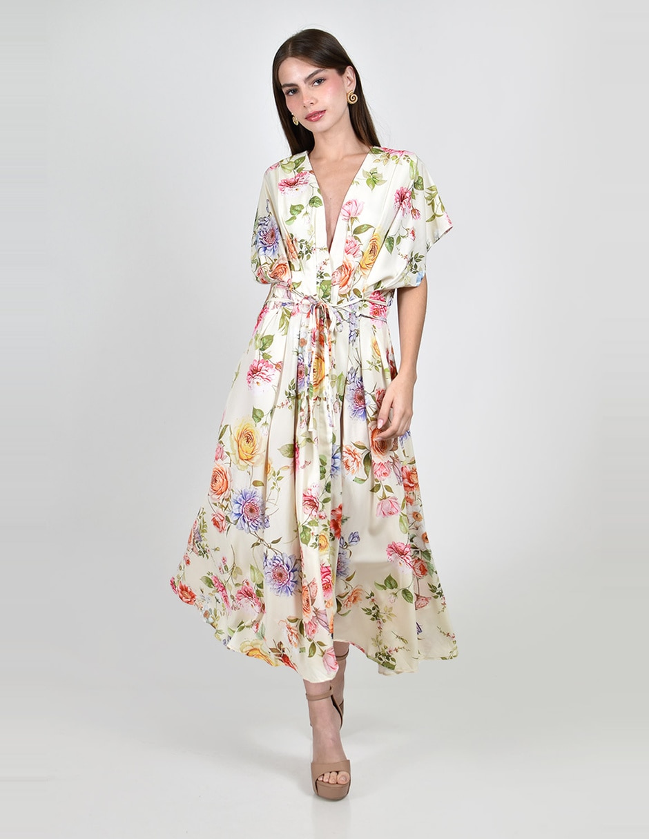 Vestido midi casual roman fashion para mujer