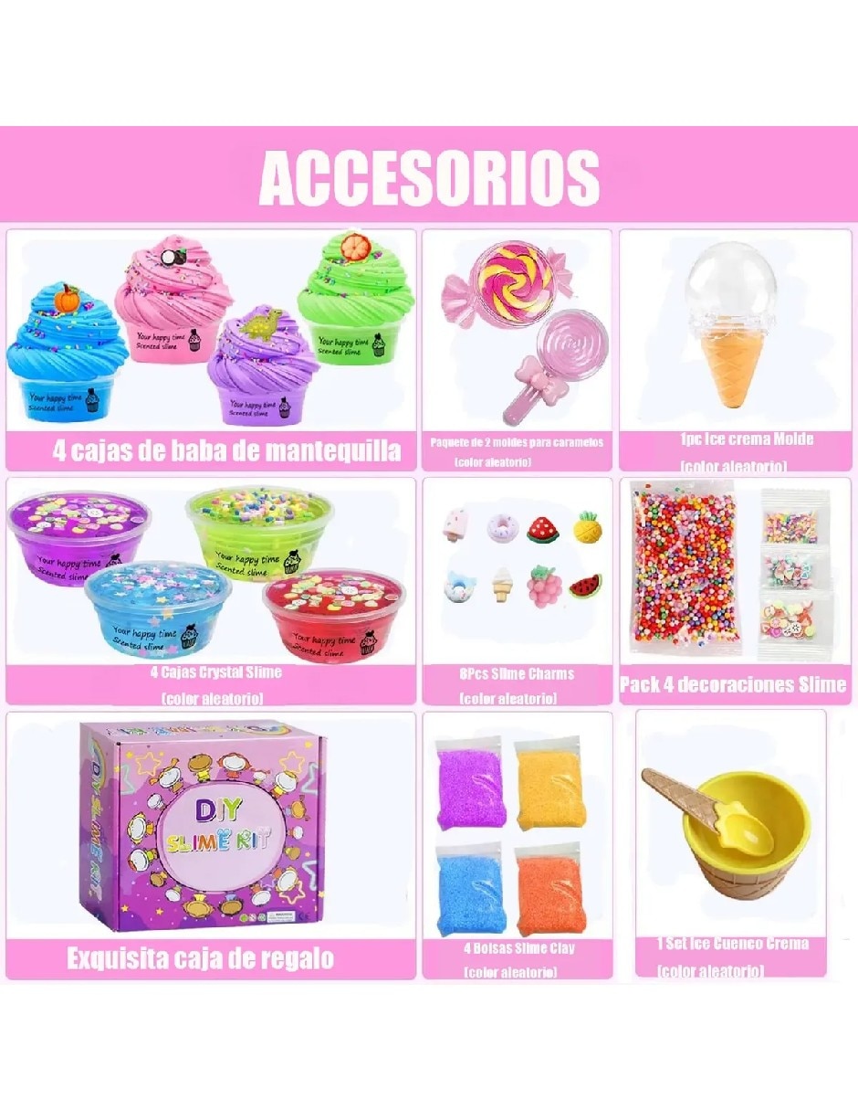 Kit slime Diy de 18 piezas 2