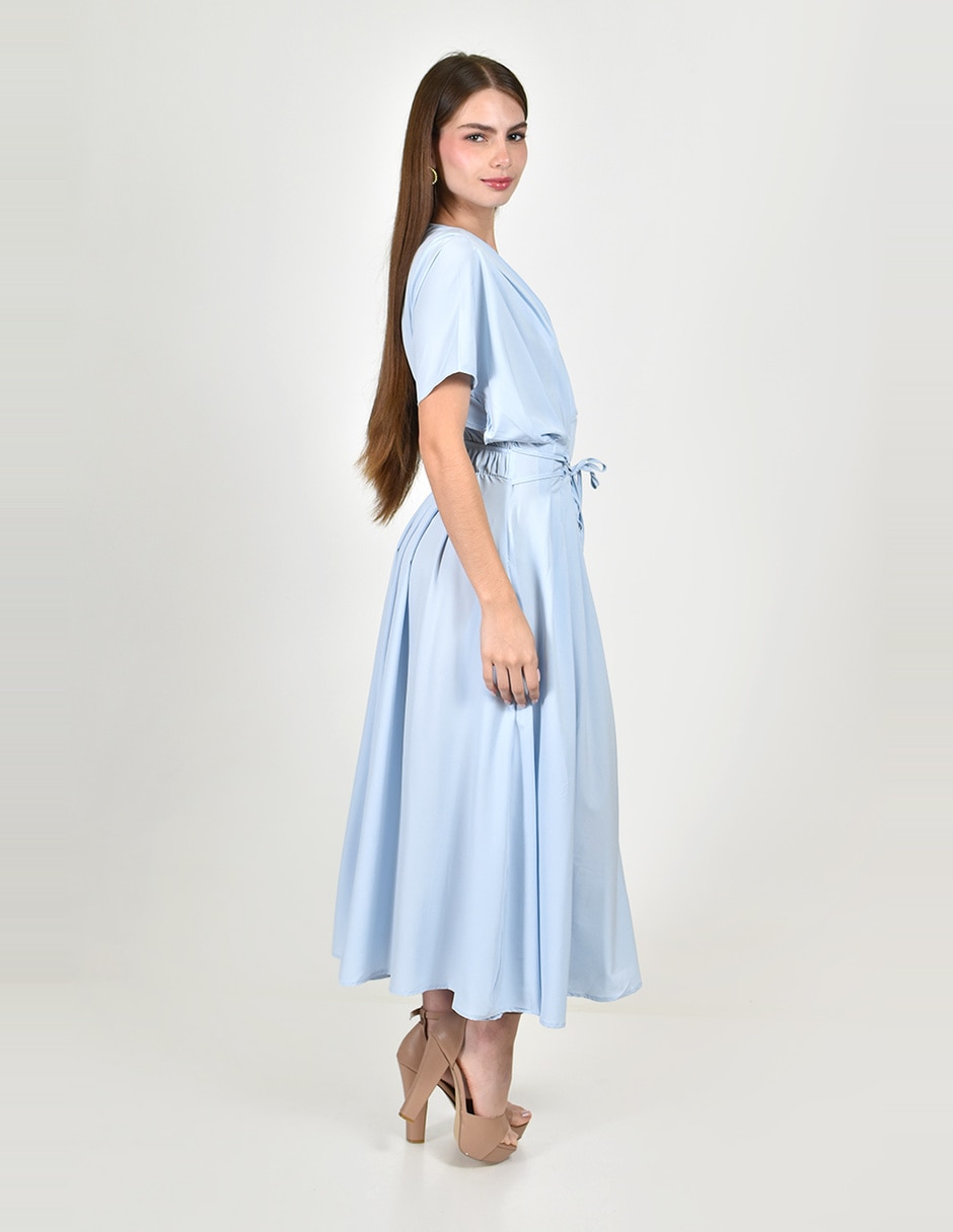 Vestido midi casual roman fashion para mujer