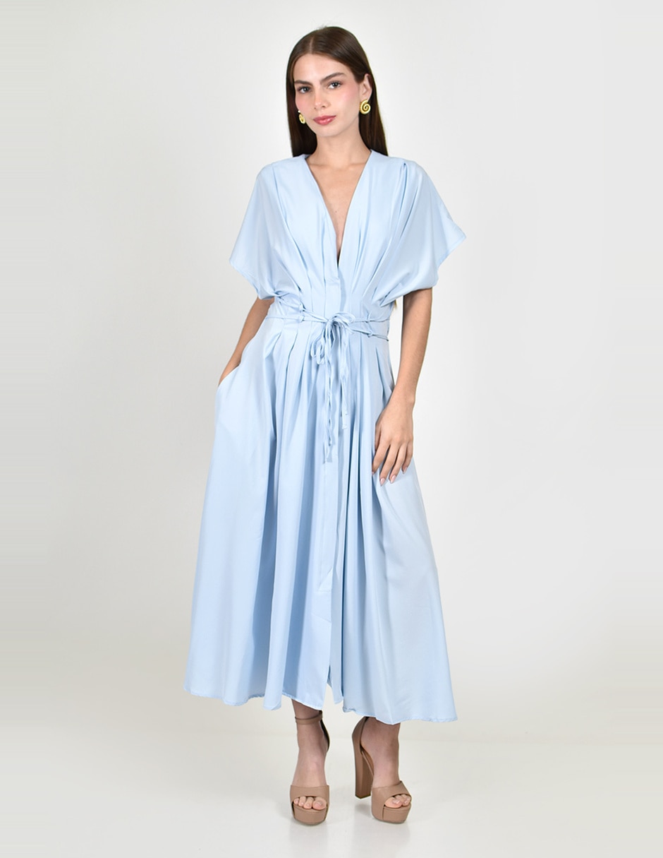 Vestido midi casual roman fashion para mujer