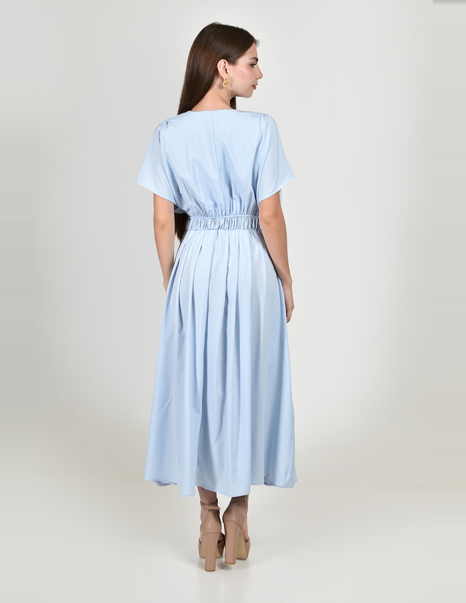 Vestido midi casual roman fashion para mujer