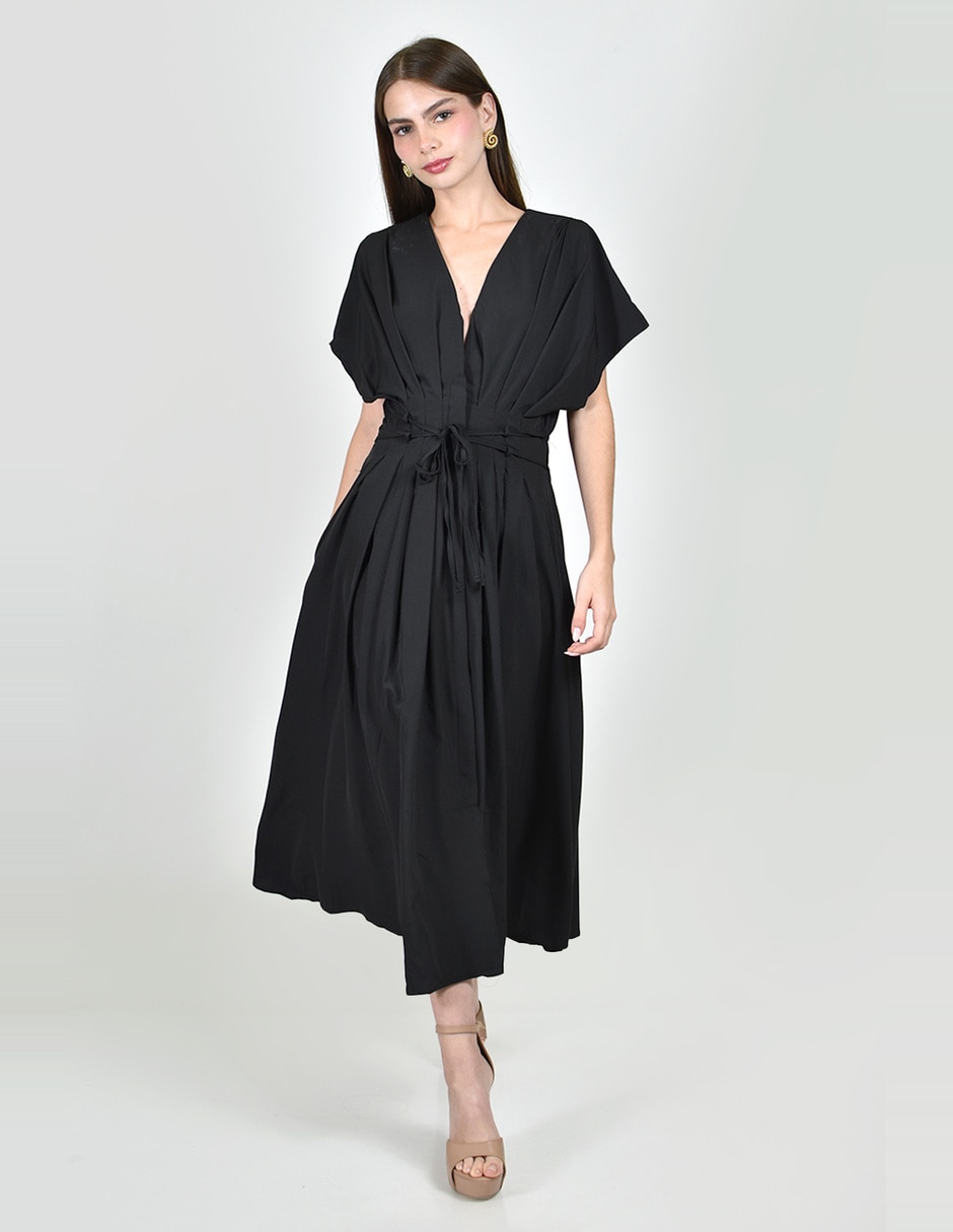 Vestido midi casual roman fashion para mujer