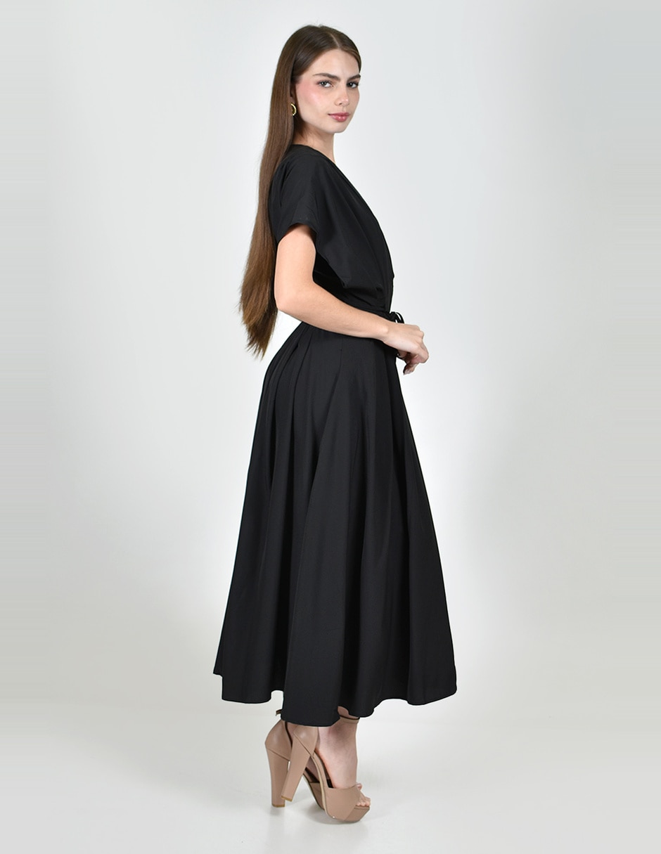 Vestido midi casual roman fashion para mujer