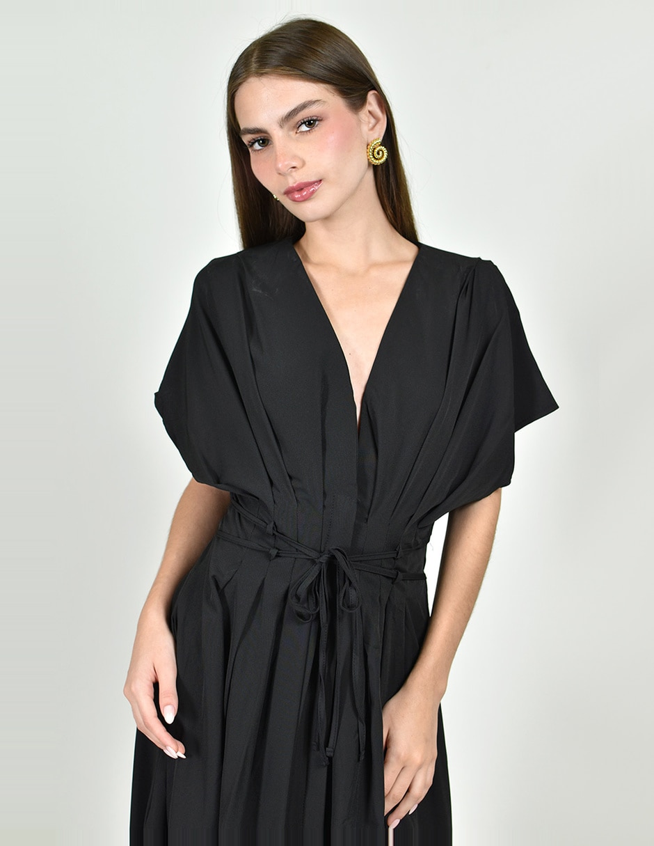 Vestido midi casual roman fashion para mujer