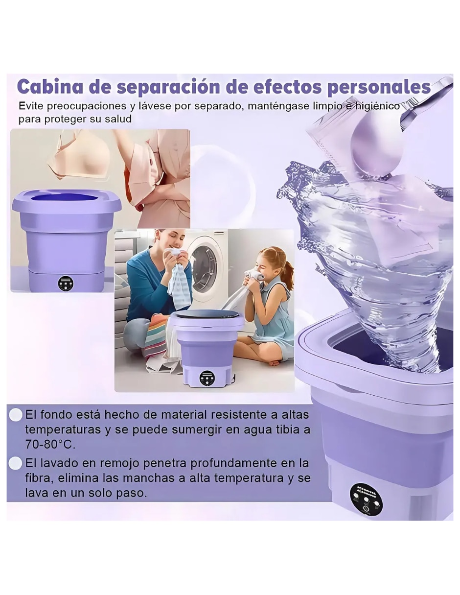 Lavadora portátil semiautomática carga superior 4