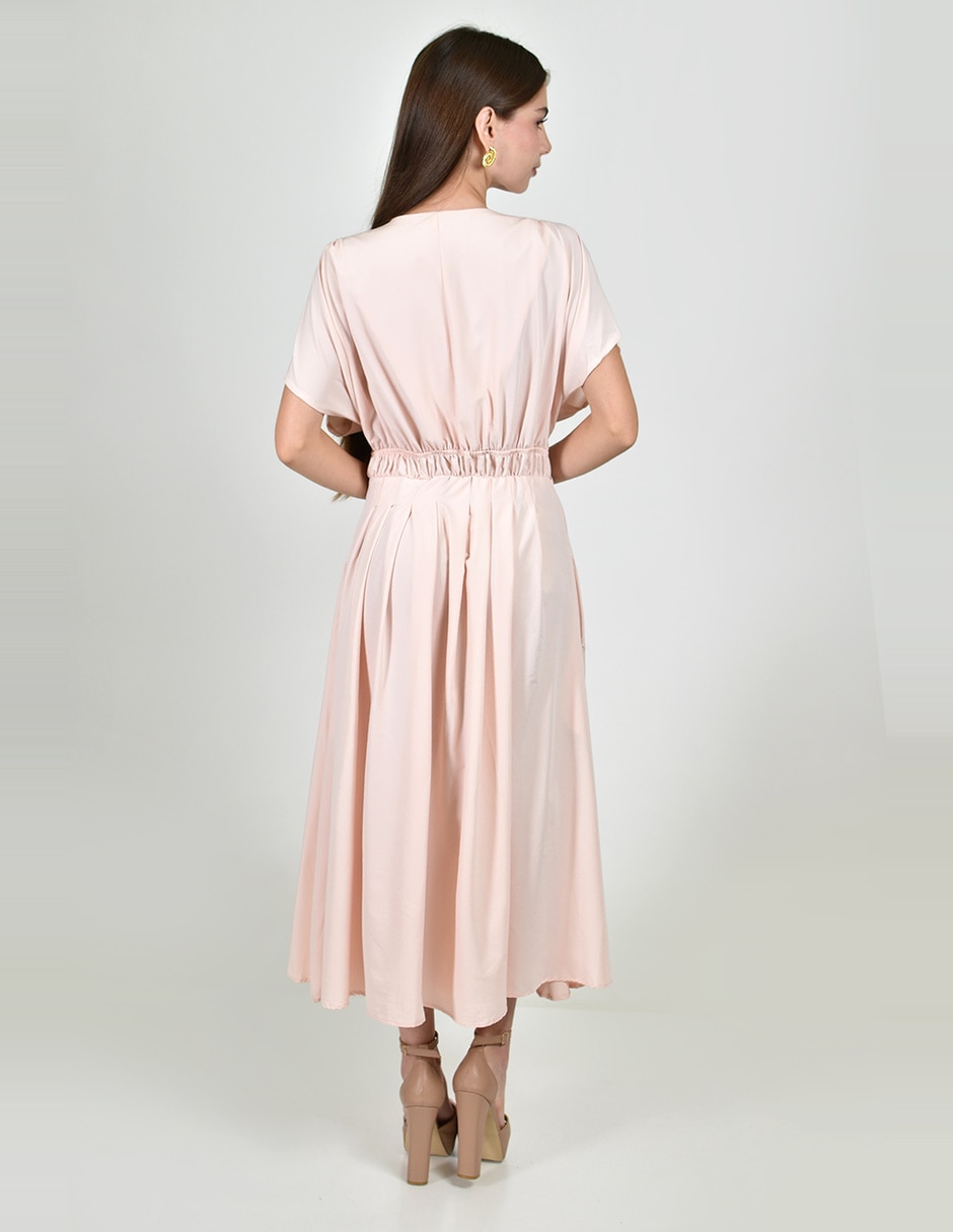 Vestido midi casual roman fashion para mujer