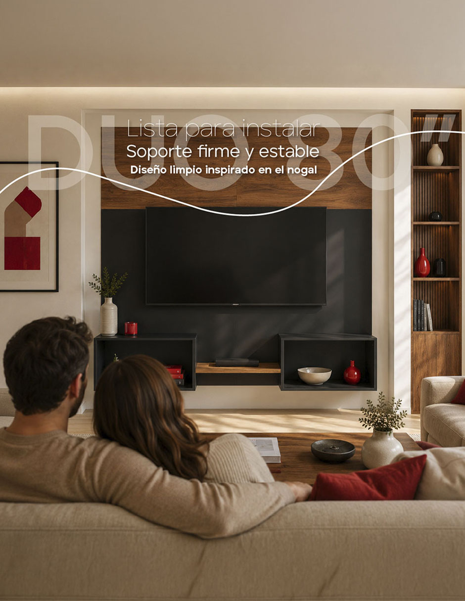 Mueble flotante para TV armable de aglomerado y MDF 7