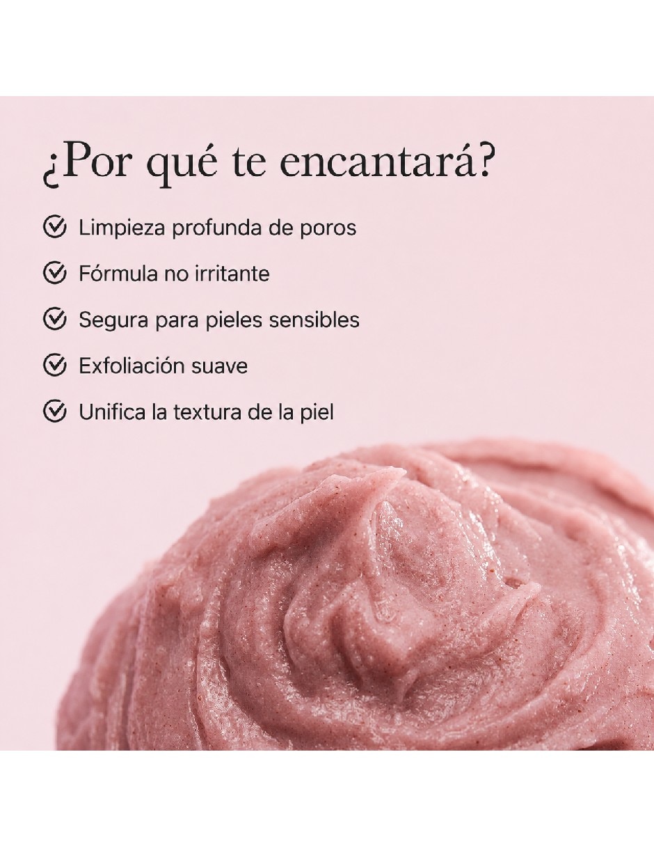 Exfoliante facial de arroz y rosa mosqueta Genérica todo tipo de piel
