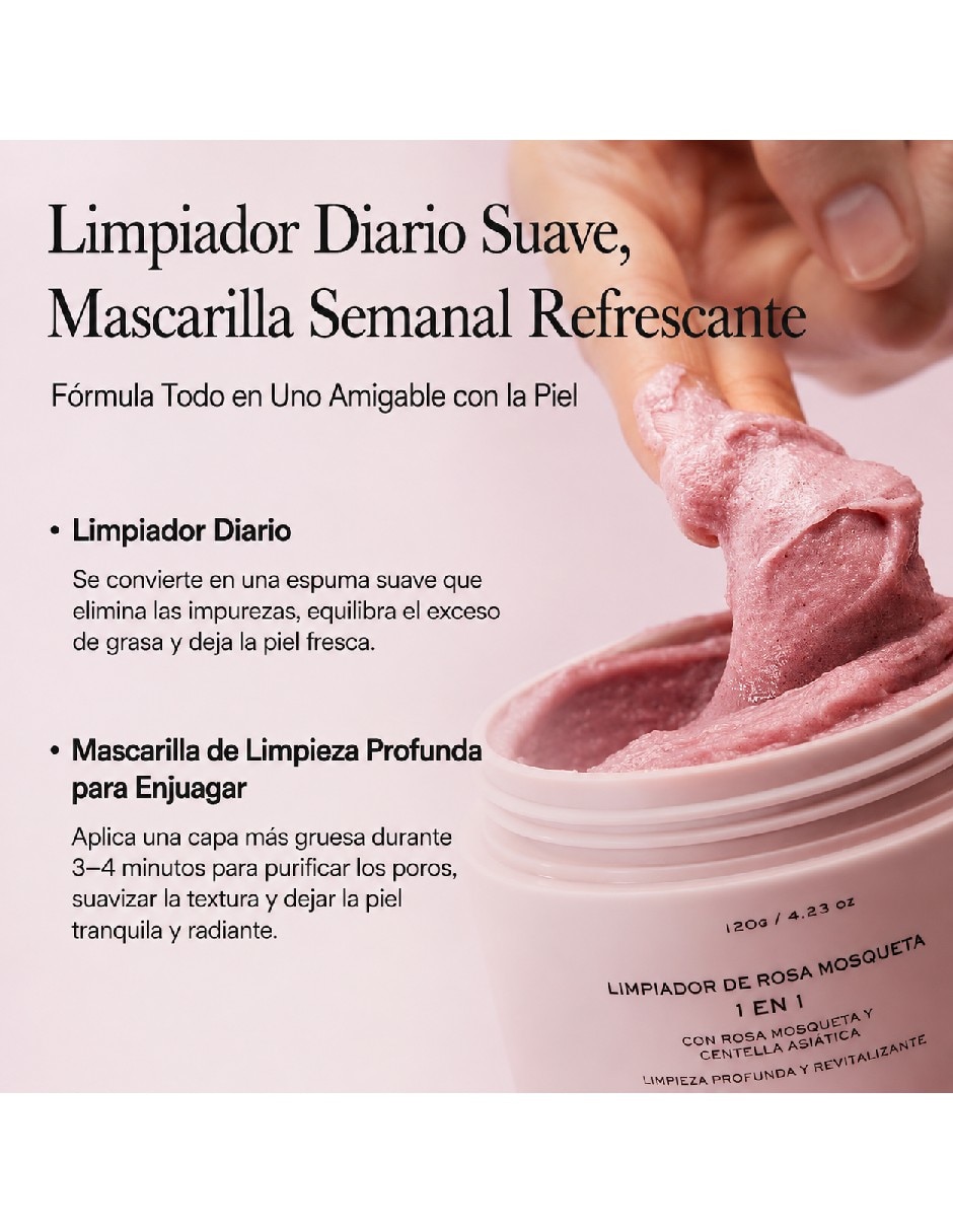 Exfoliante facial de arroz y rosa mosqueta Genérica todo tipo de piel