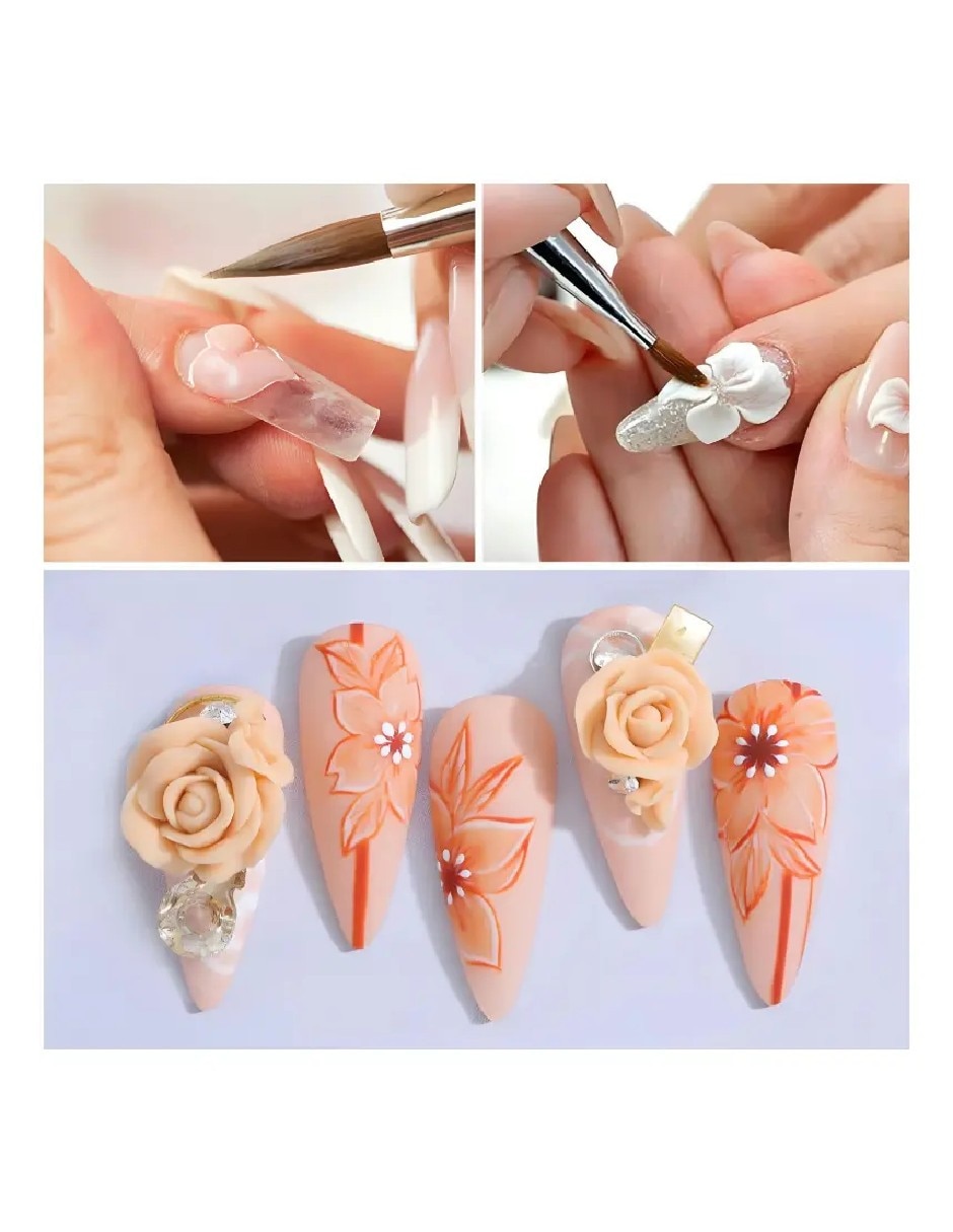 Set pincel para uñas Genérica