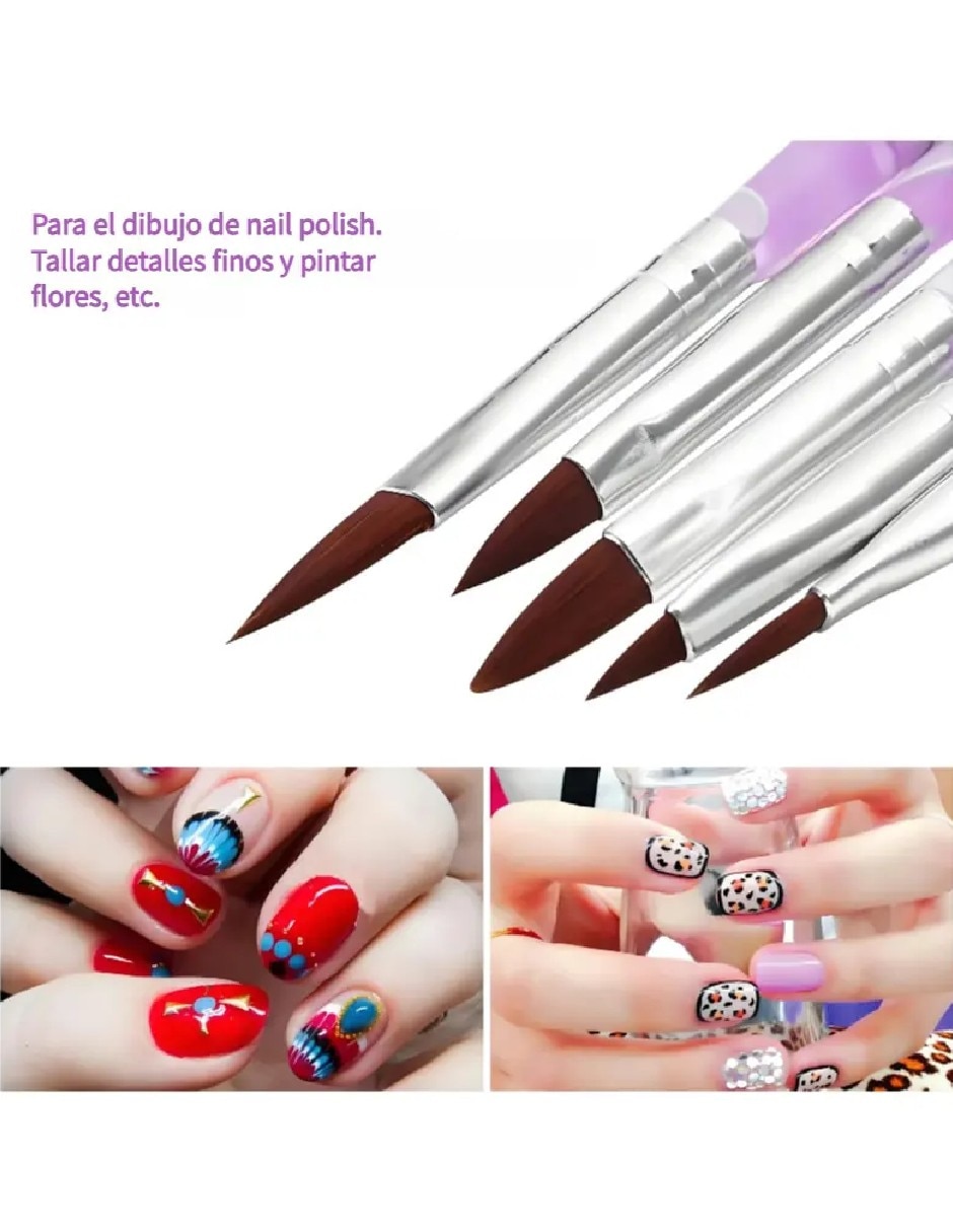 Set pincel para uñas Genérica