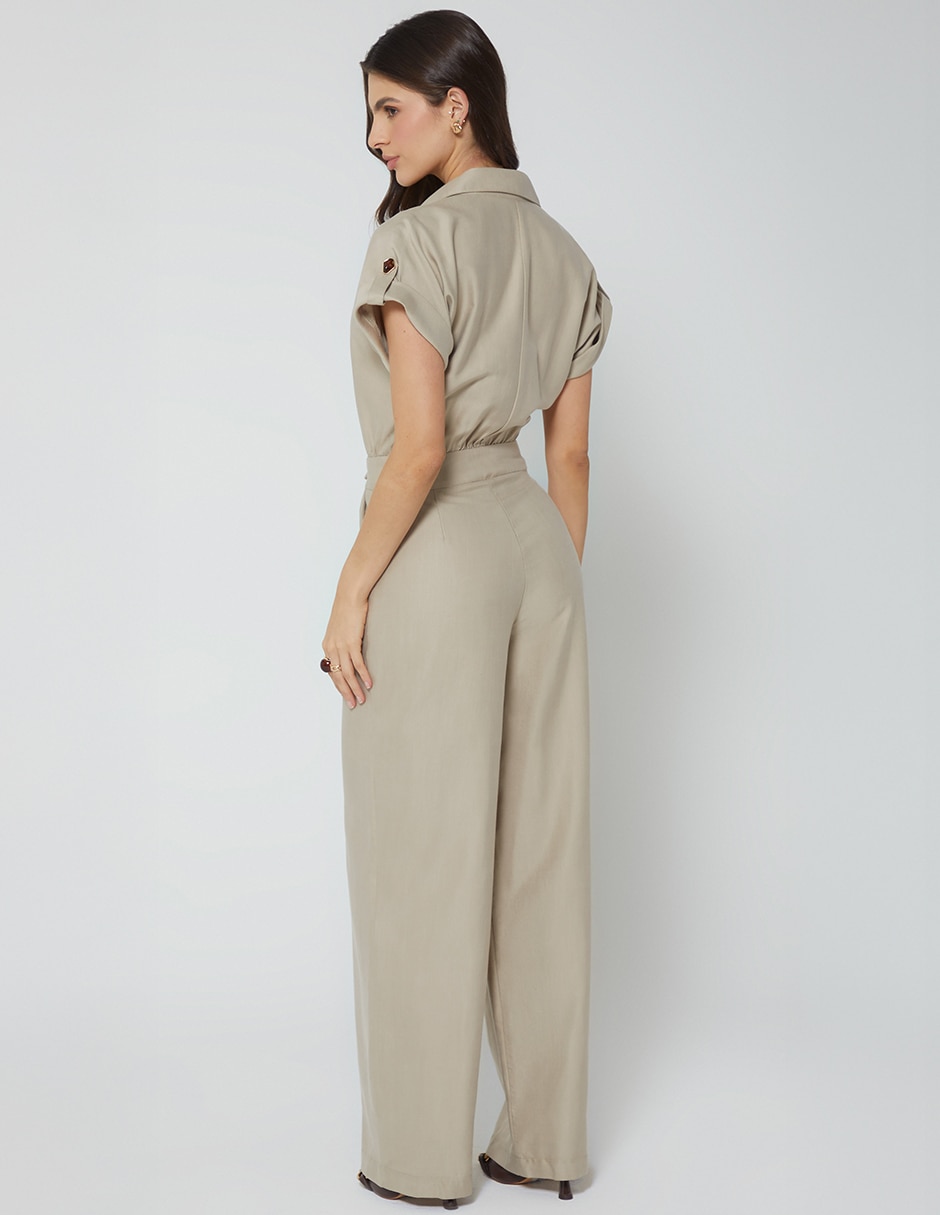Jumpsuit Sin familia o colección de Lyocell Casual estampado Liso para mujer 4