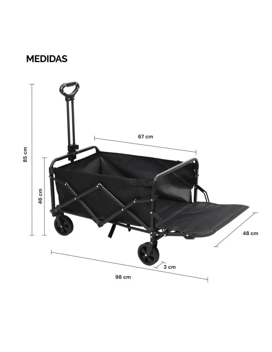 Carrito vagón plegable con capacidad de 120 kg 3