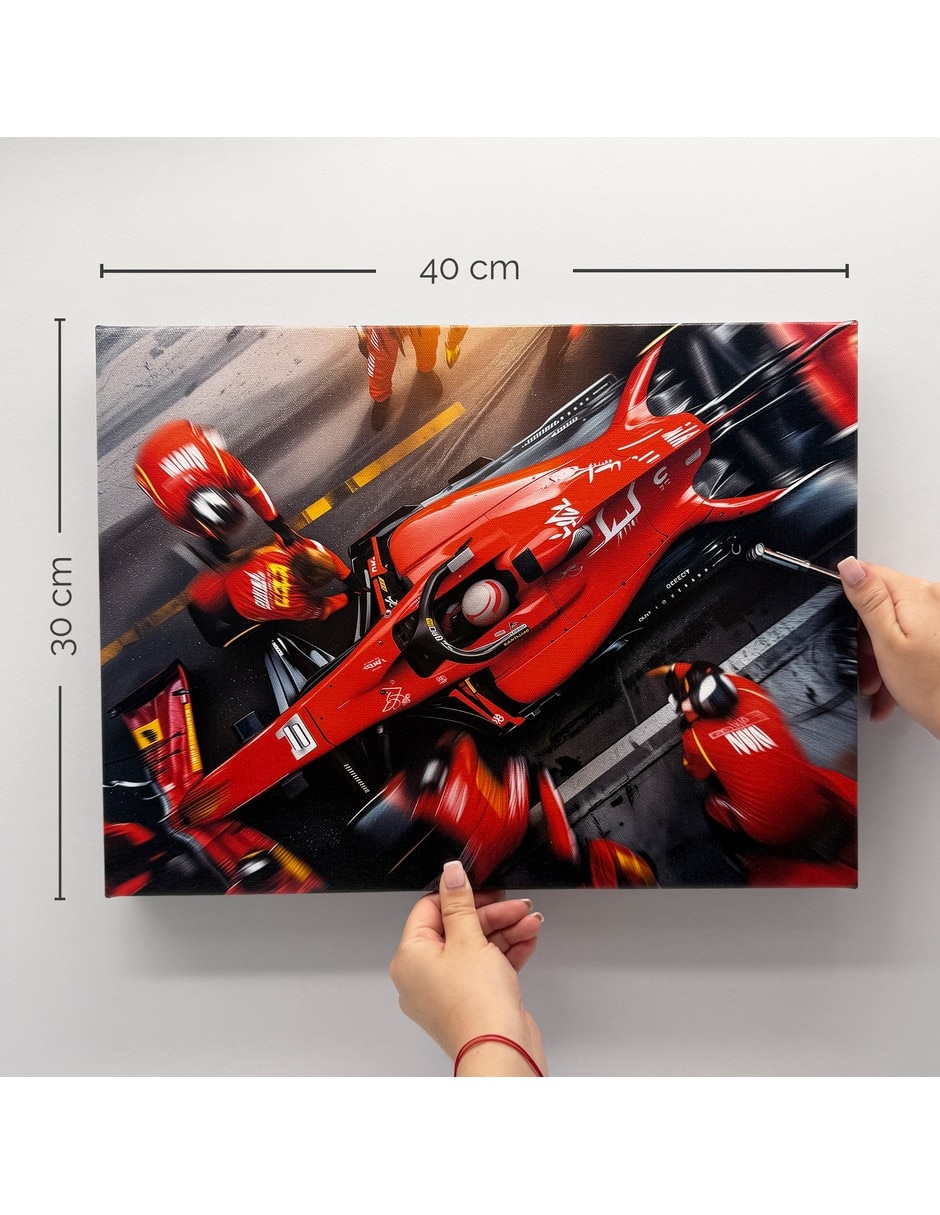 Cuadro F1 Pit Stop Diseño Deportivo técnica Impresión 6
