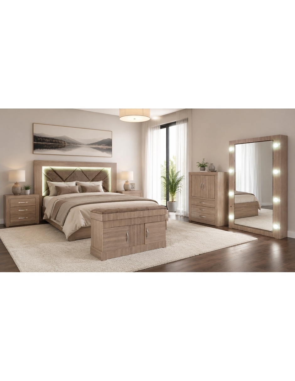 Set Recámara Riva de MDF 4