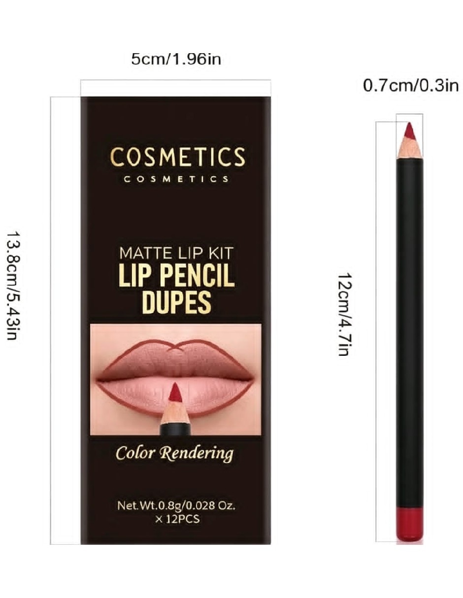 Set delineador lápiz para labios mate 5