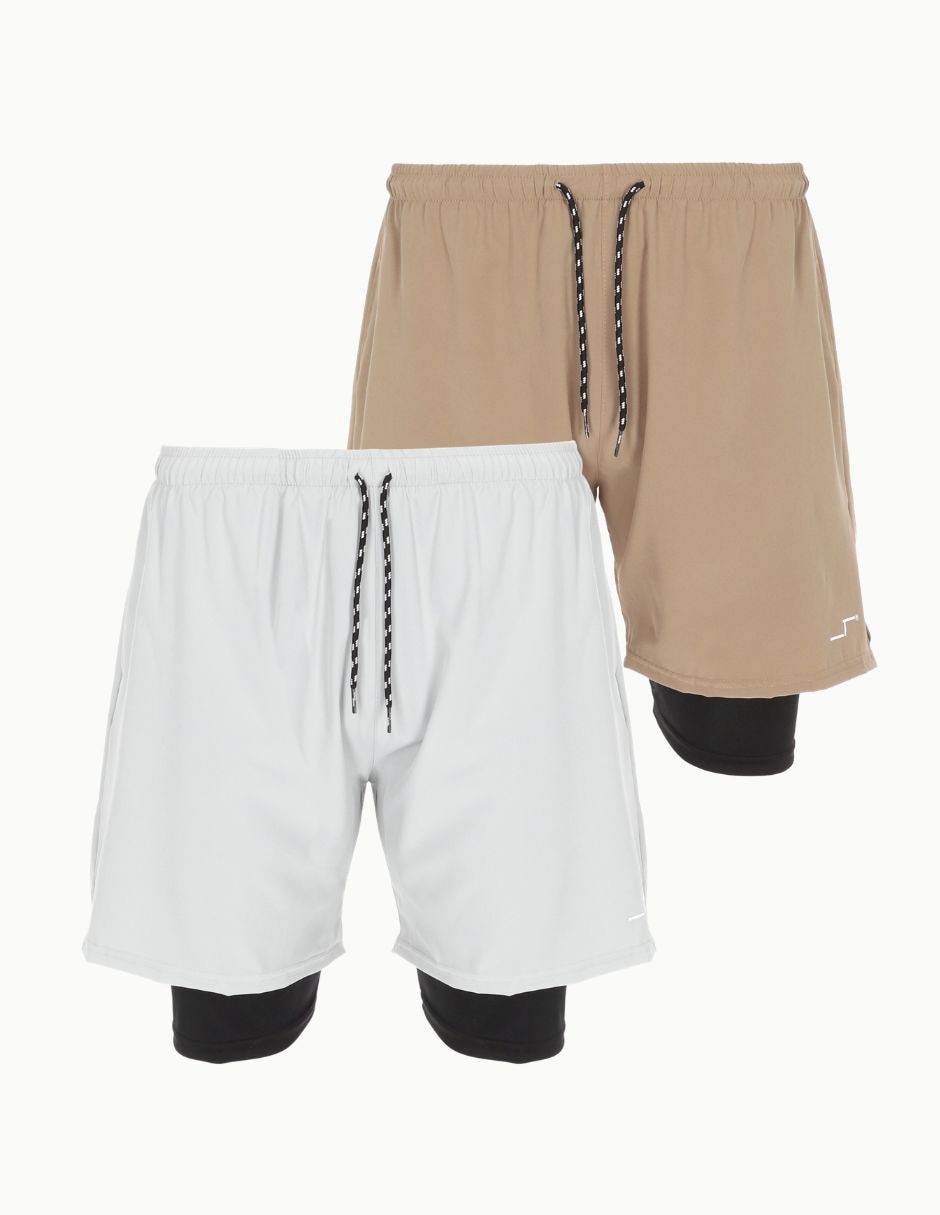 Set short con bolsillos para entrenamiento hombre Set short con bolsillos para entrenamiento hombre