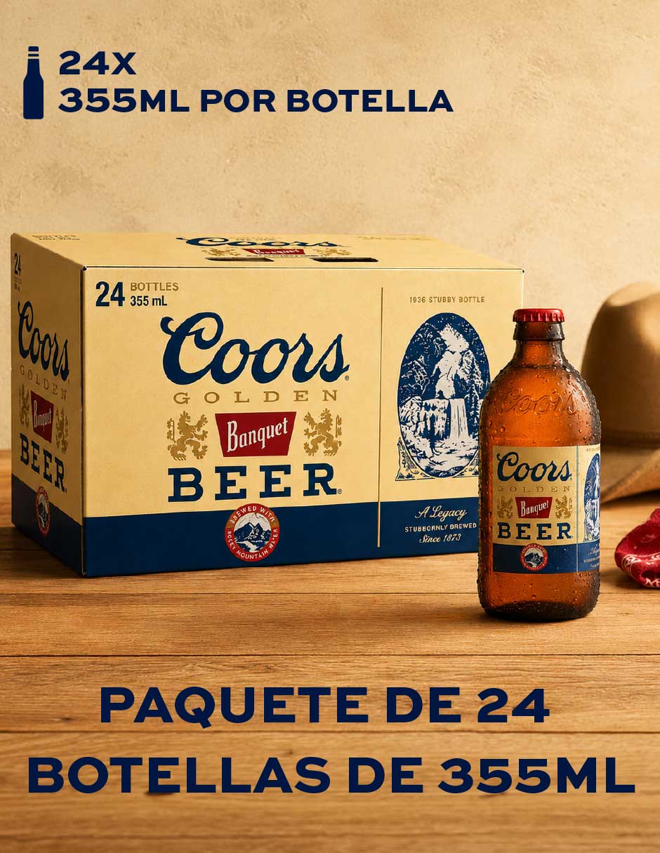 Cerveza clara Coors Lager Cerveza 355 ml