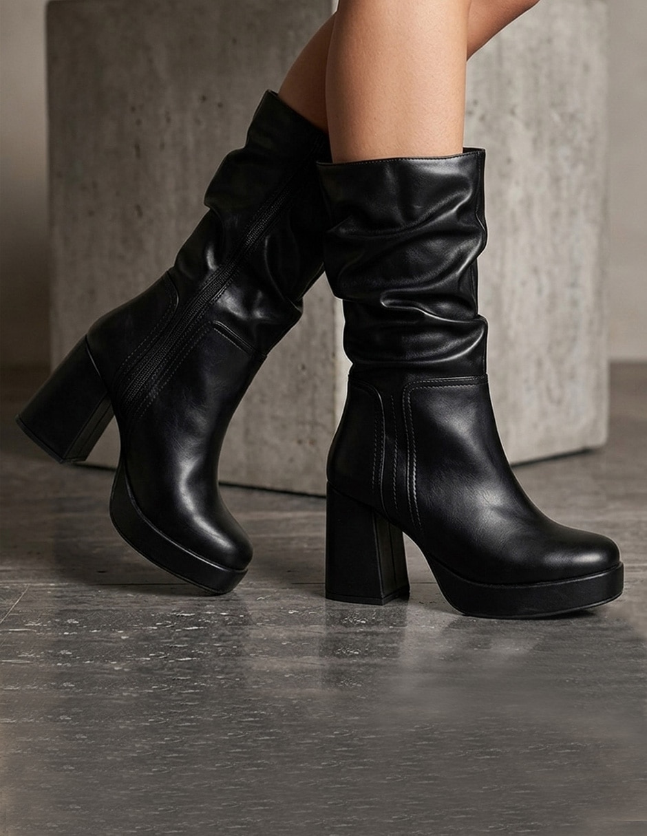 Bota Media pierna 8518-343-A de Sintético para mujer 8