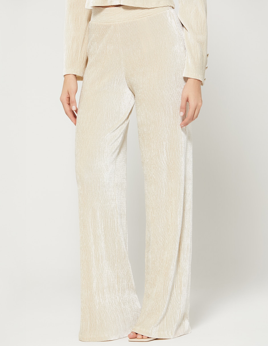 Pantalón Plisado Comfy Chic Palazzo para mujer Pantalón Plisado Comfy Chic Palazzo para mujer