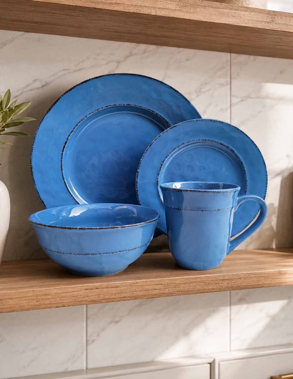 Vajilla cerrada de Stoneware para 4 personas