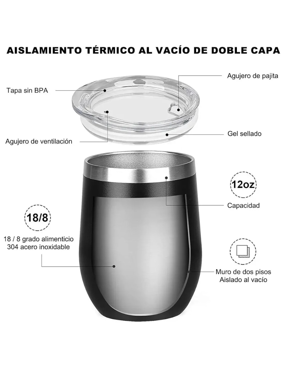 Set termo con tapa a presión 360 ml 2