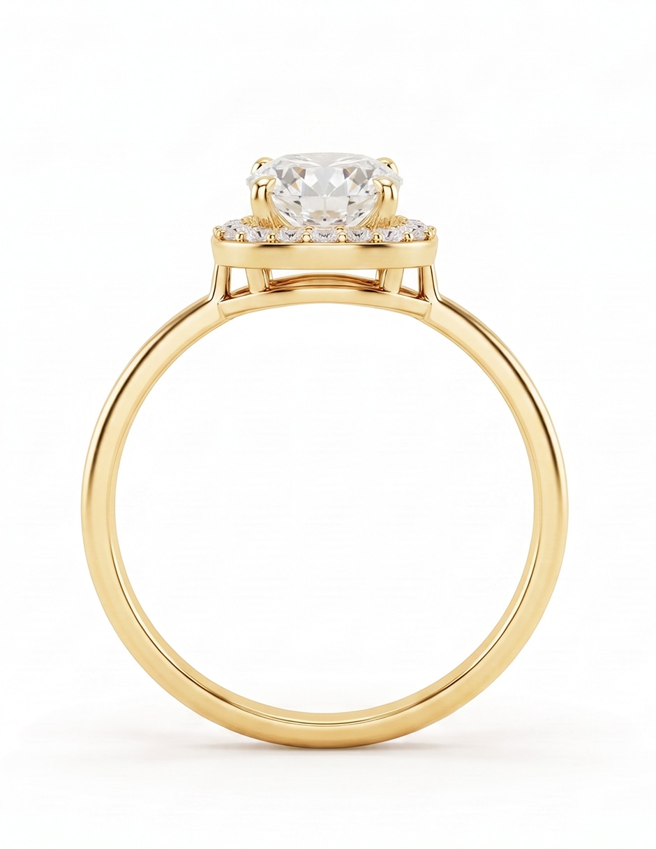 Anillo de compromiso de oro 14 k amelie joyas