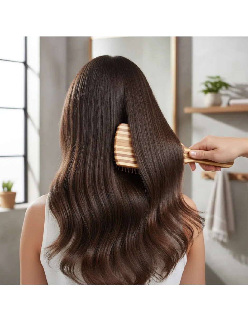 Cepillo para cabello de bambú 3