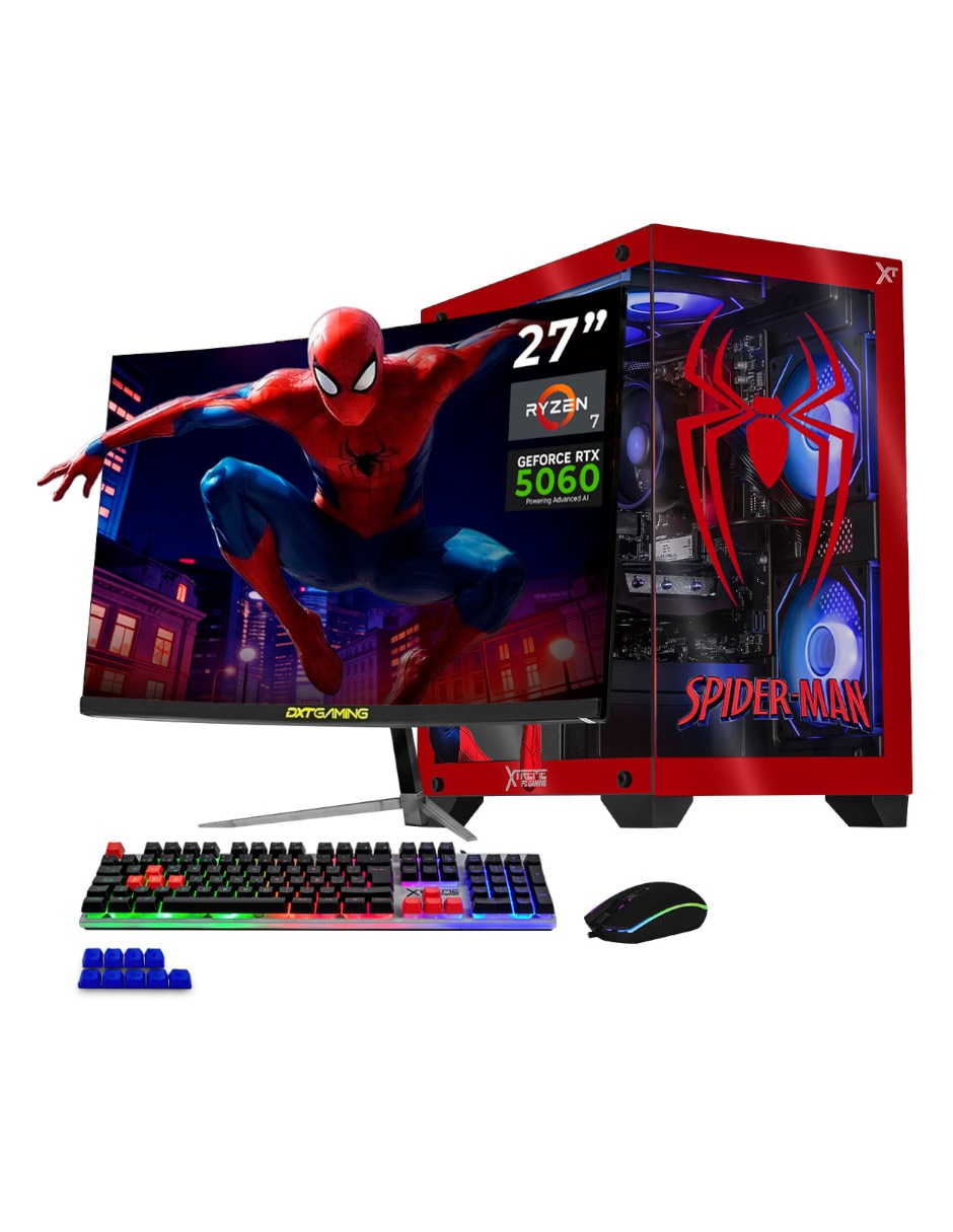 Computadora gamer 27 pulgadas full hd amd ryzen 7 nvidia geforce rtx 5060 16 gb ram 1 tb ssd