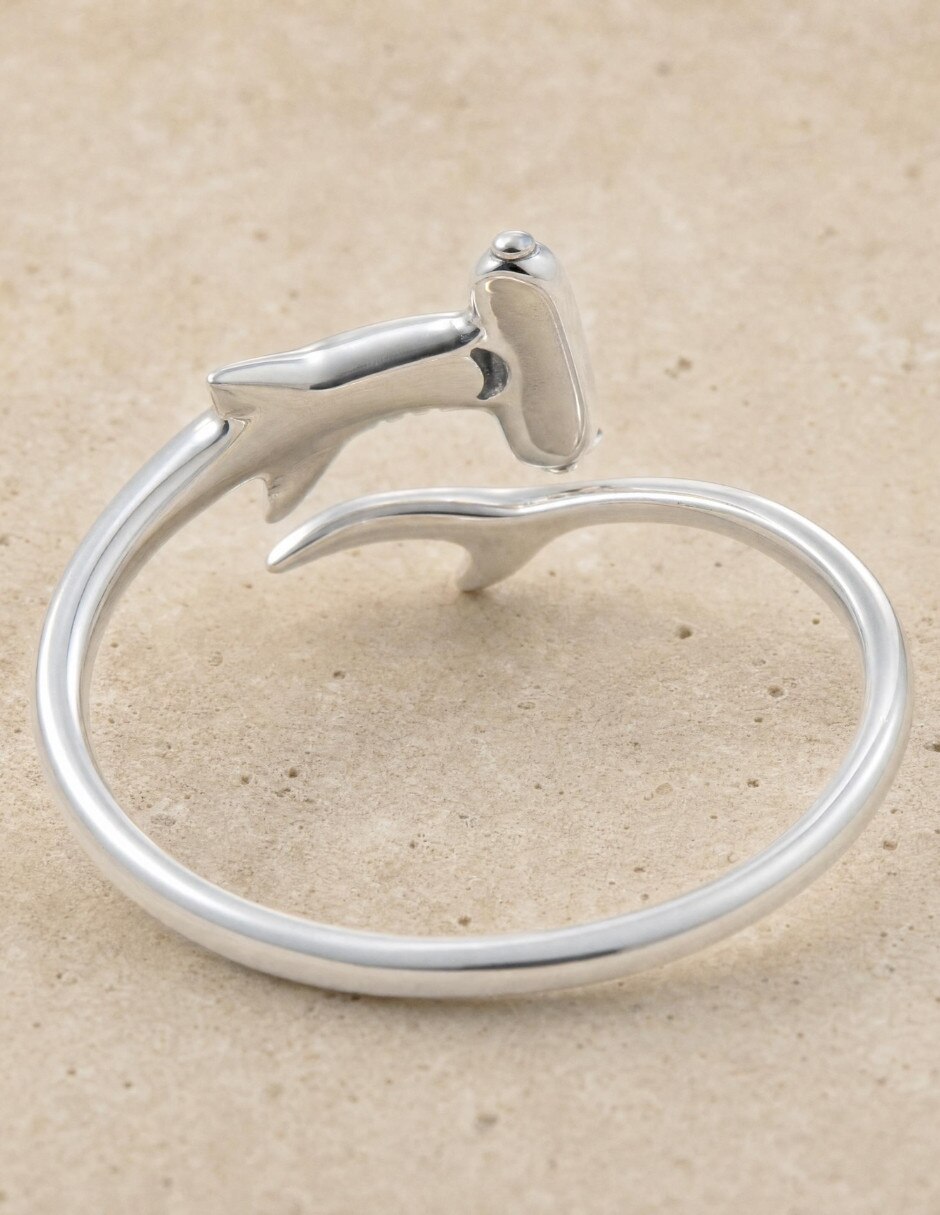 Anillo de pez nature p 925 de plata pulido 4