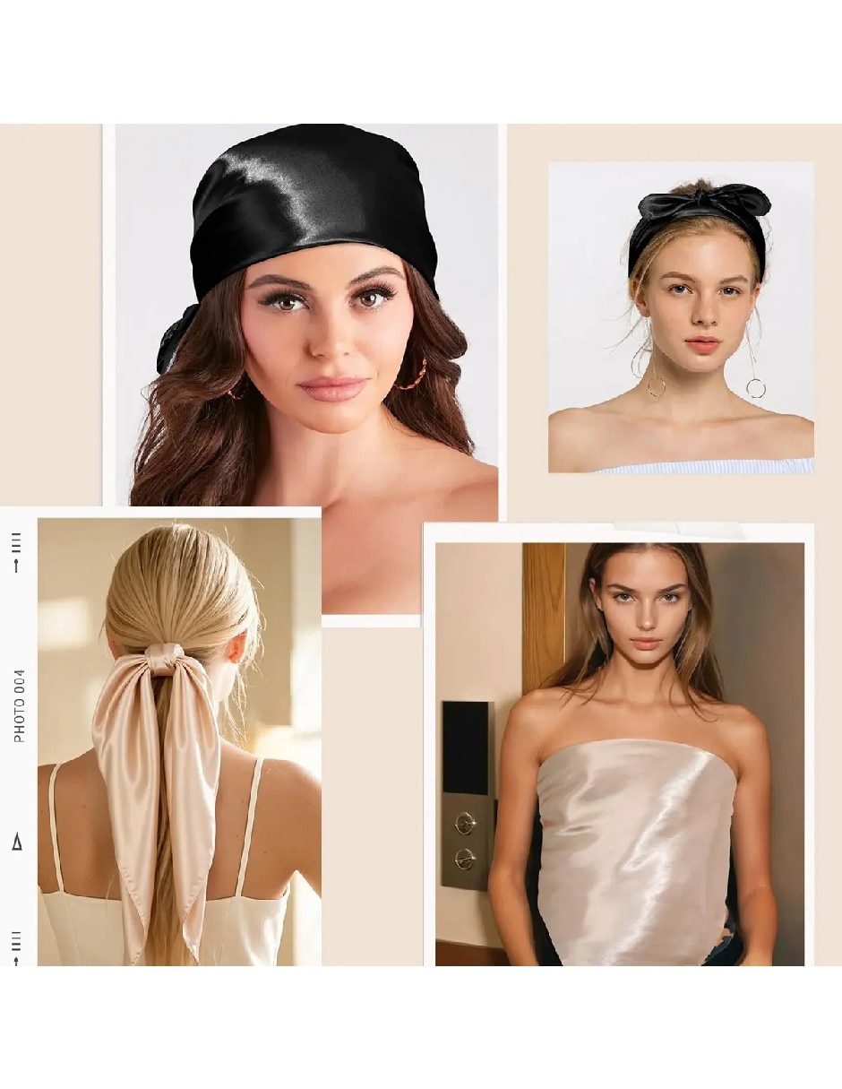 Kit pashmina con de satín para mujer 2