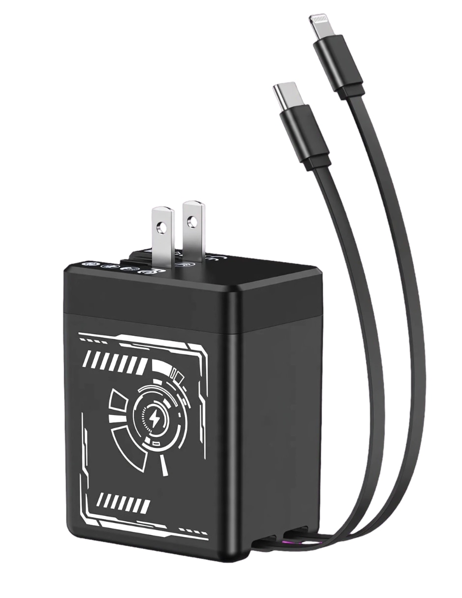 Cargador pared Lightning + USB tipo C 45 W